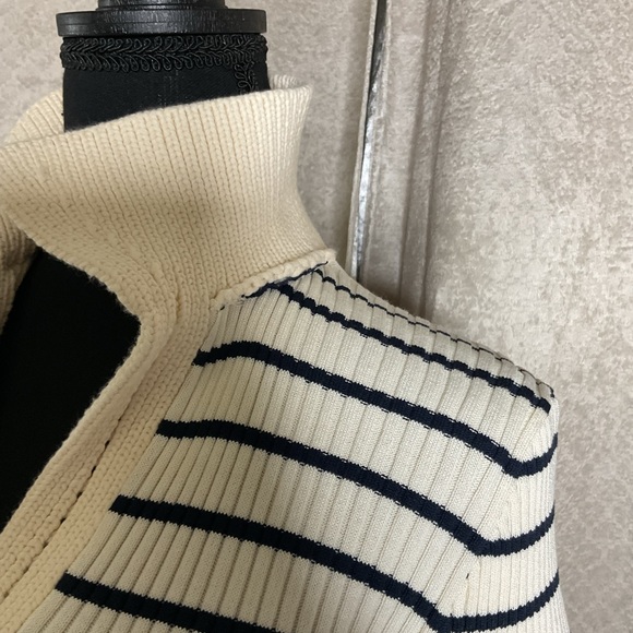 Moon River Black and White Cuffed Sleeve Sundress - Picture 9 of 16